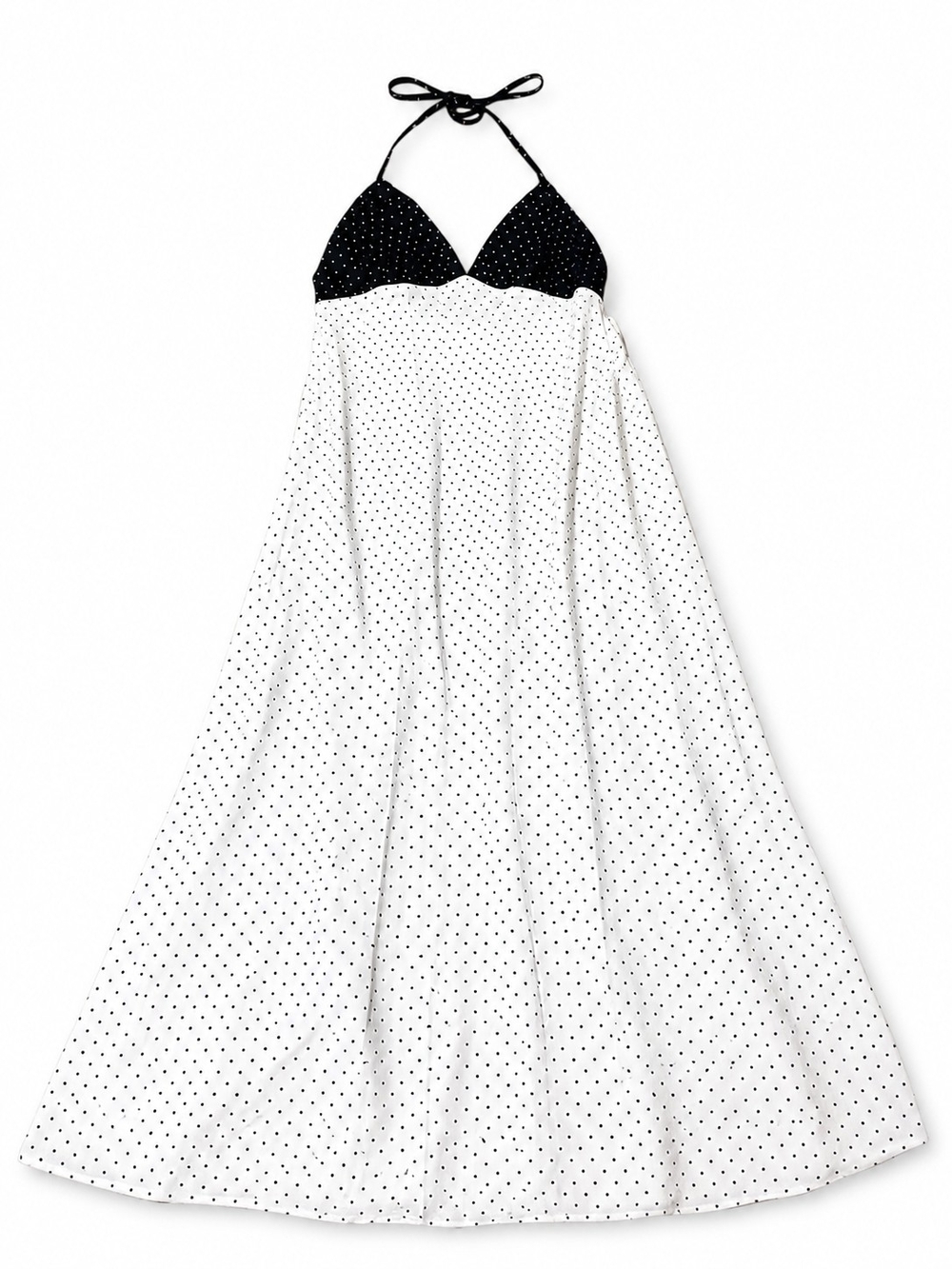 wild fable Black & White Polka Dot Halter Backless Maxi Dress - Picture 2 of 3